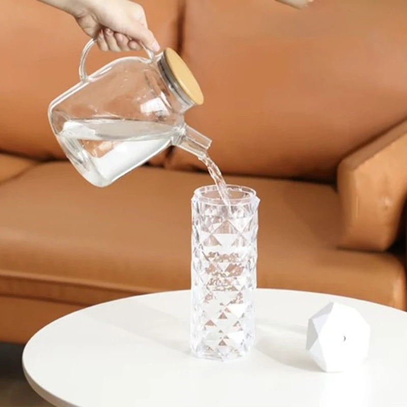 Zvlhčovač vzduchu 400ml a RGB lampička v jednom – Efekt růže