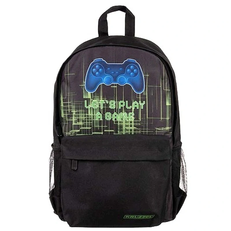 Školní batoh s vakem na přezuvky Kruzzel 22 l - Gamepad