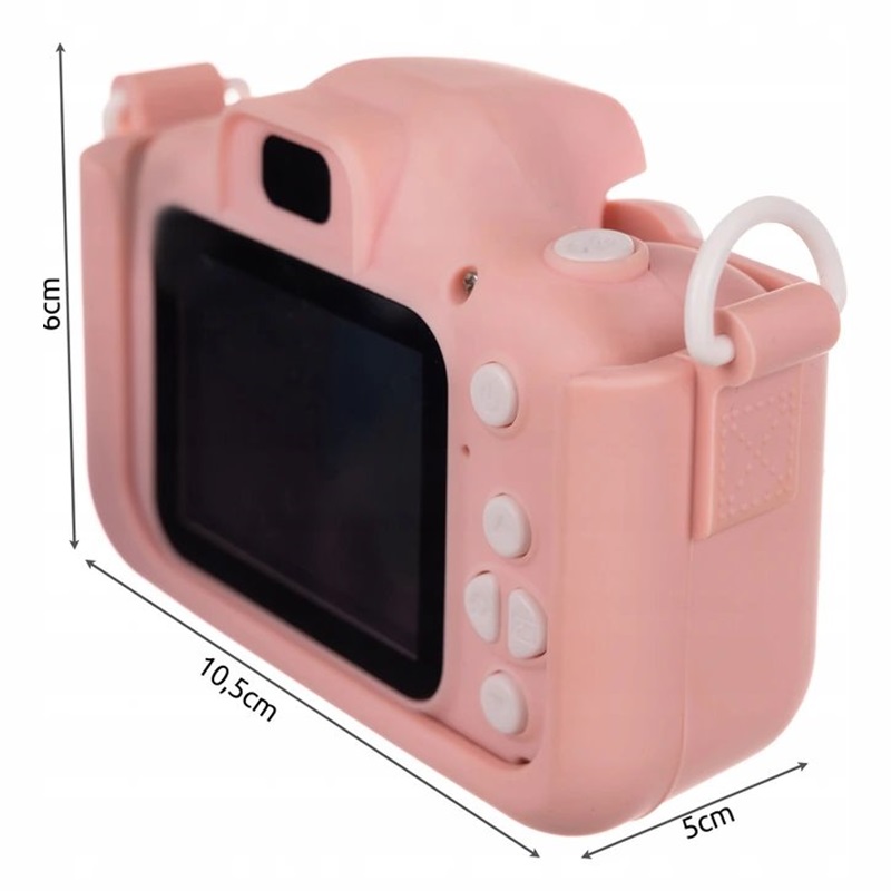 Malý kočičí digitální fotoaparát 1080P - růžovobílý