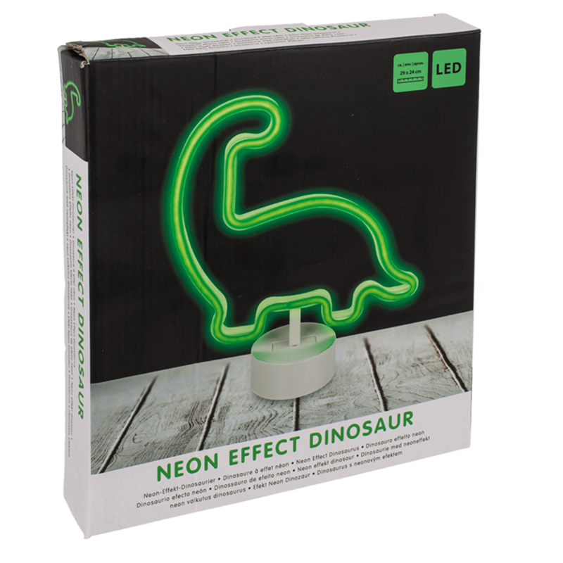 Neonová lampa na podstavci 27cm – Dinosaurus