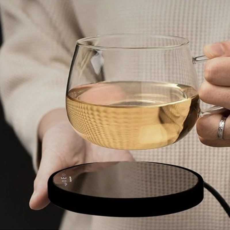 Sada elektrický ohřívač 18 W, hrnek 400 ml s víčkem a lžička – černá