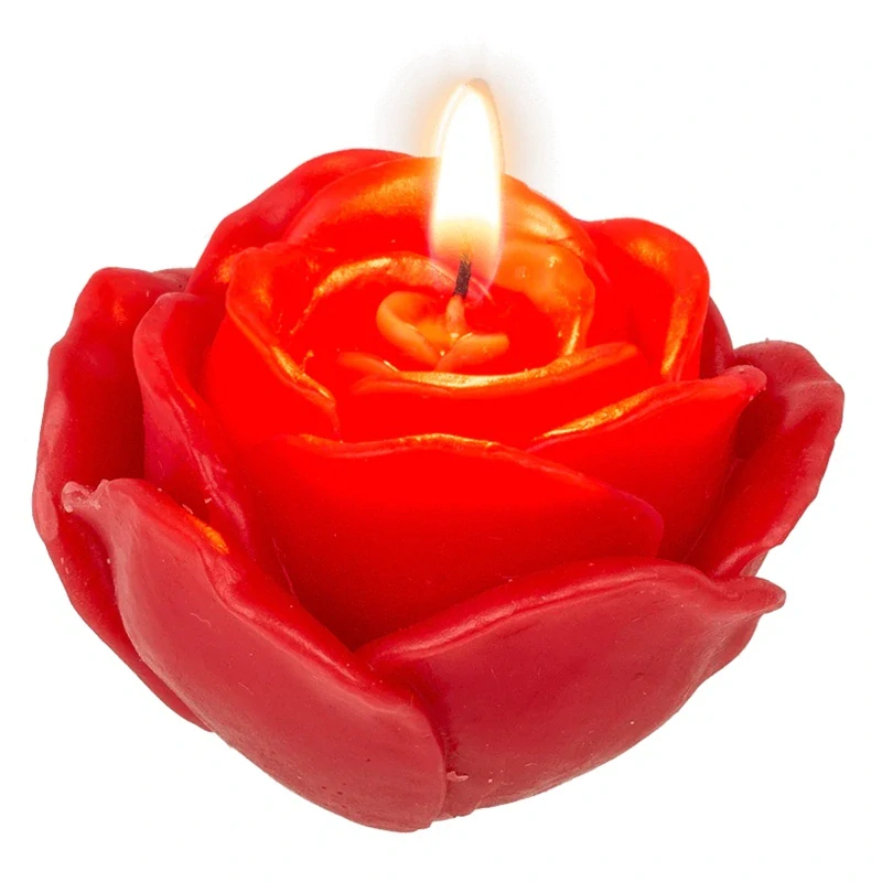 Svíčky ve tvaru červené růže, sada 3 ks – romantický dárek pro ženu