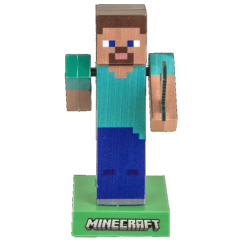Solární figurka Minecraft Steve – pohyblivá dekorace pro fanoušky Minecraftu