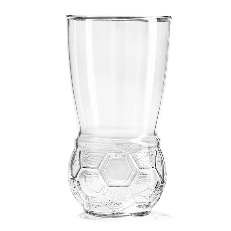 Pivní sklenice s fotbalovým míčem 450 ml – podtácek a klíčenka s otvírákem v dárkové krabici
