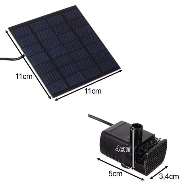 Solární zahradní fontána s LED světly 25184 – oddělený solární panel