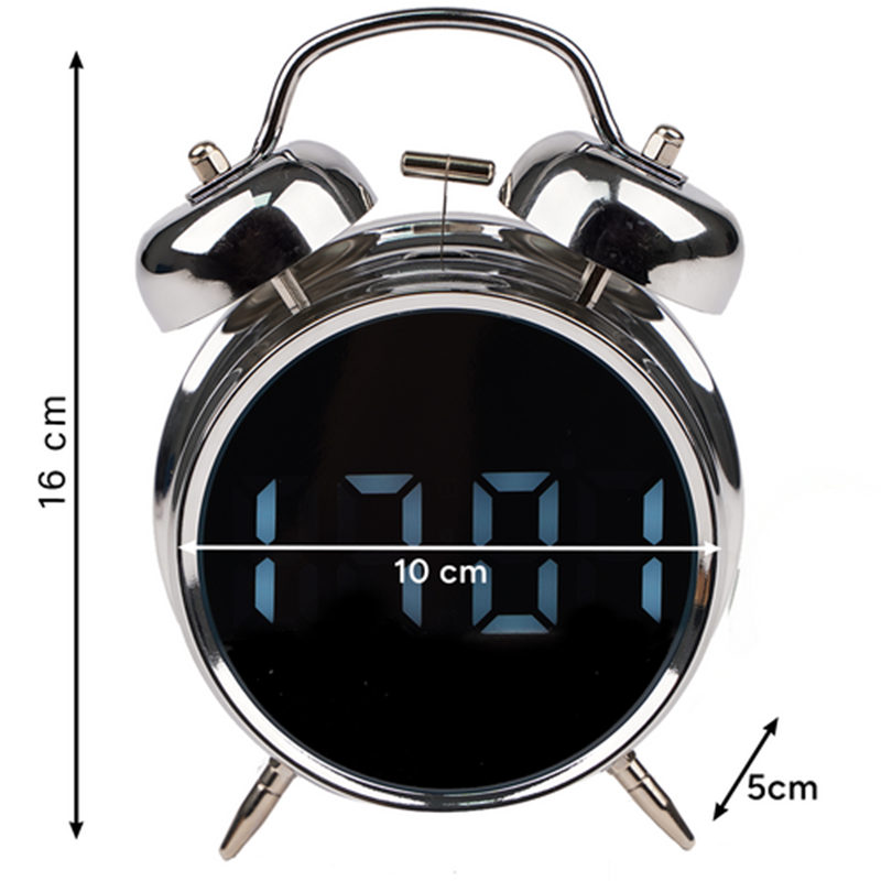 Velký digitální retro budík 16cm - Izoxis 26337