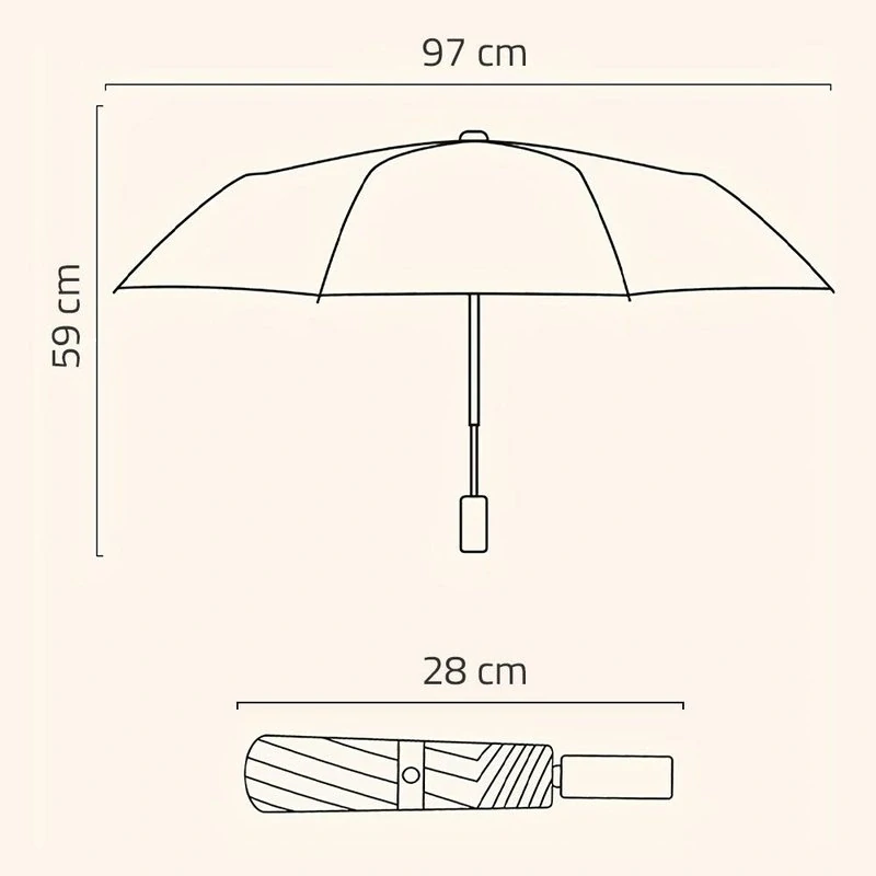 Skládací deštník s kočkami – černobílý motiv, průměr 97 cm