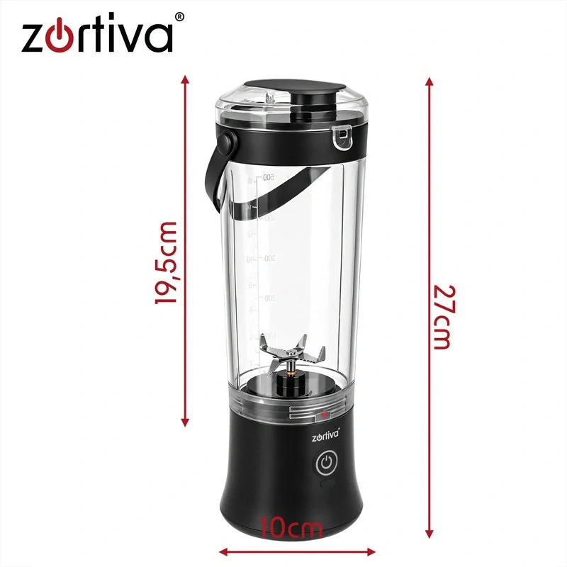 Přenosný mixér Zortiva ShakeWave 600 ml – USB-C, drtí led