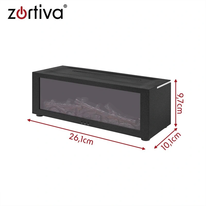 Aroma difuzér a zvlhčovač Zortiva s efektem krbu a ovladačem 150 ml