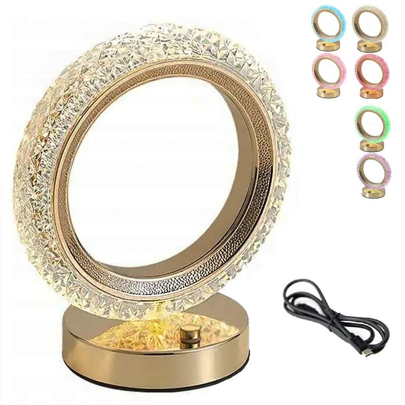 Zlatavá RGB lampička 18cm – KŘIŠŤÁLOVÝ PORTÁL