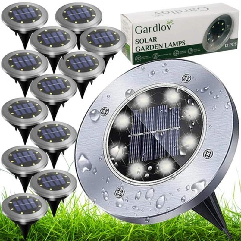 Solární zahradní osvětlení GARDLOV 24001 – 12 elegantních LED lamp