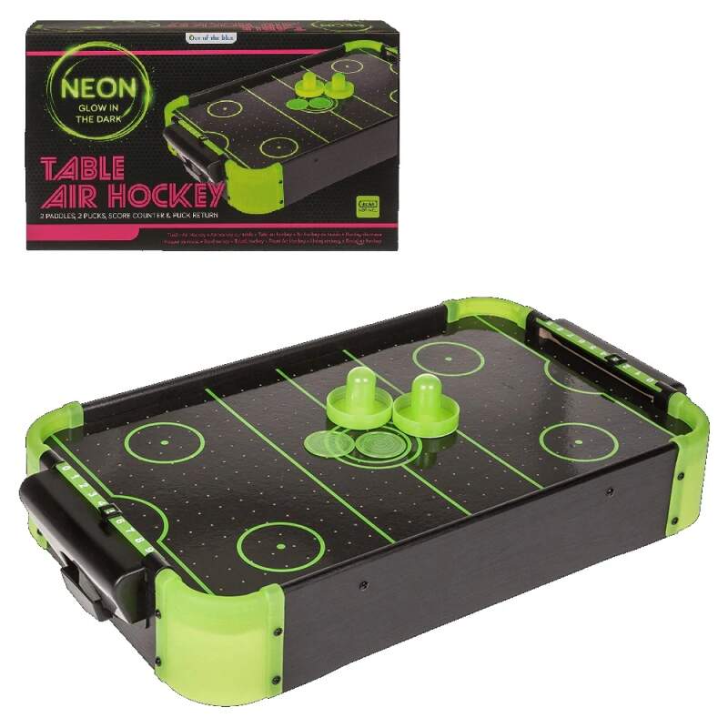 Stolní air hockey svítící ve tmě – Glow in the Dark, pro dva hráče