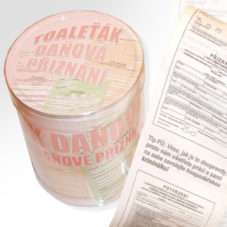 Toaletní papír - vtipná daňová přiznání