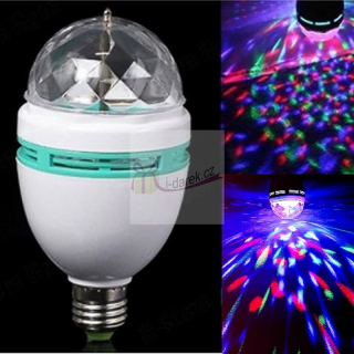 Rotující disco LED světlo - žárovka