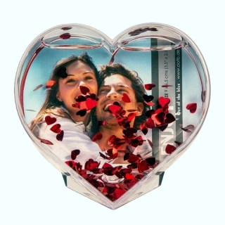 Fotorámeček plovoucí srdíčkové třpytky - MALÉ SRDCE
