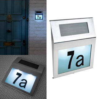 Solární 2 LED podsvícení domovního čísla