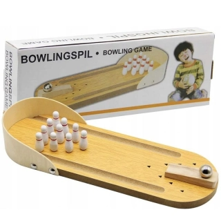 Stolní hra - dřevěný mini bowling
