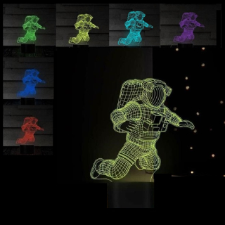 USB lampička s 3D iluzí - Astronaut