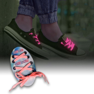 Svítící tkaničky do bot - růžové