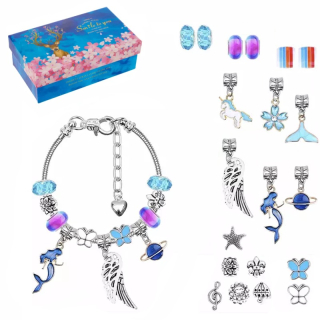Sada na výrobu dívčích náramků a náhrdelníků 20342 - dárková krabička