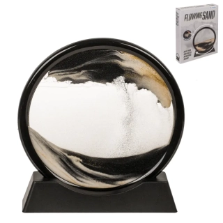 Kruhový pískový obraz 17,5cm - černý