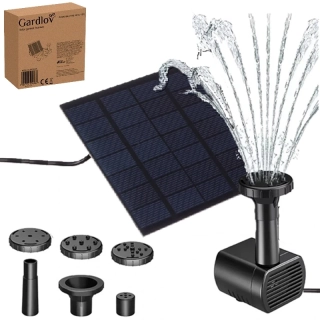 Solární zahradní fontána s LED světly 25184 – oddělený solární panel