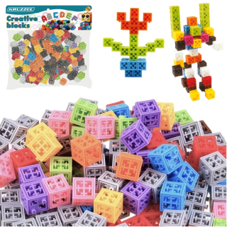 Stavebnice s kreativními bloky 2x2x2cm 160 ks - Kruzzel 26377