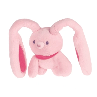 Růžový plyšový králíček Pop-Up 28 cm – vytahovací ouška a tlapky